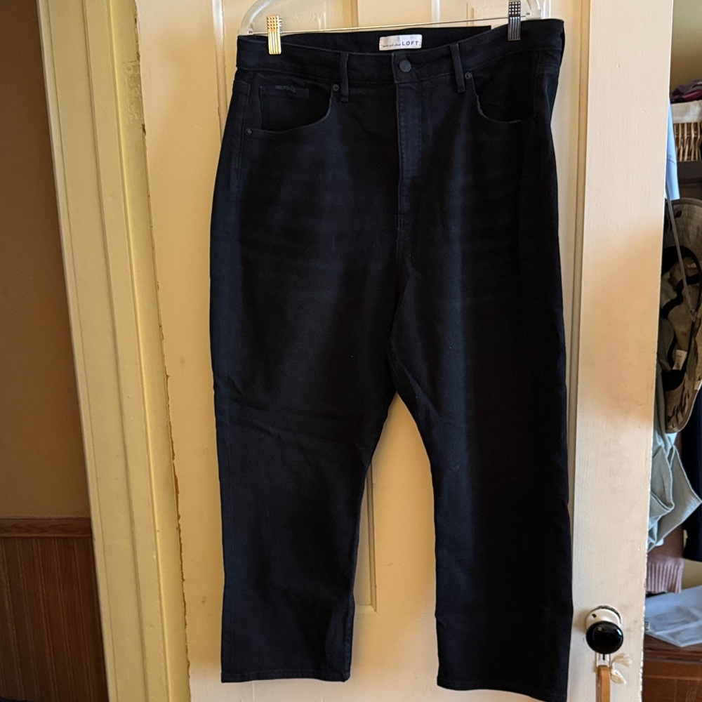 LOFT Black Straight Leg Jeans for Women